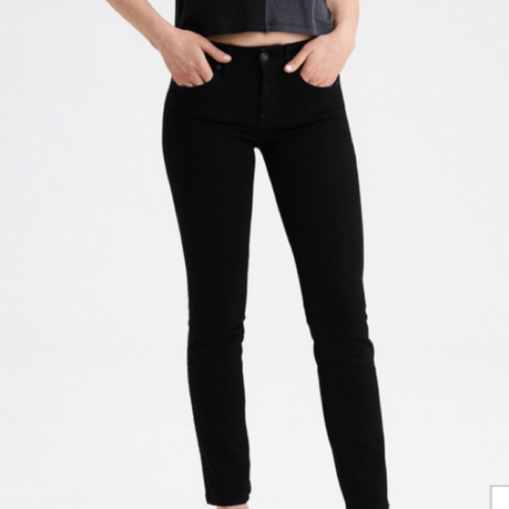 AMERICAN EAGLE JEANS black long skinny stretchy